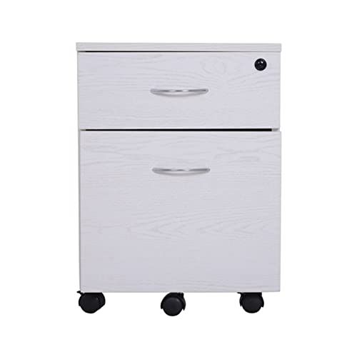 Archivador Archivador de 2 cajones, cajones de oficina con llaves, archivador portátil compacto y delgado, gabinete de almacenamiento de oficina prefabricado for A4/carta Gabinete de Archivo del Cajón