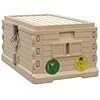 Apimaye Insulated 7 Frame NUC Assembled Deep Super Langstroth Sized Super for Bee Hives and Assembled Plastic PRO Frames with Premier Double Wax Coated Foundations (Tan)