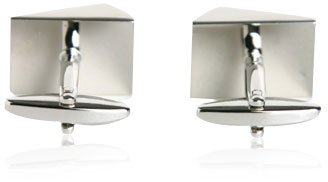 Mancuernillas de cristal gris para hombre en caja de regalo miniatura 5