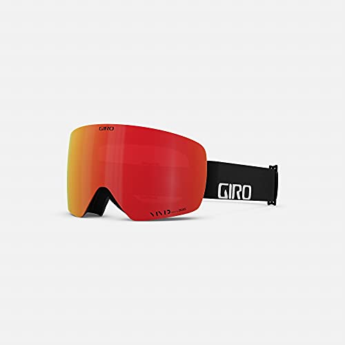Giro Contour Rs Ski Goggles - Snowboard Goggles For Men & Women - Black Wordmark Strap With Vivid Ember/Vivid Infrared Lenses #TOP13