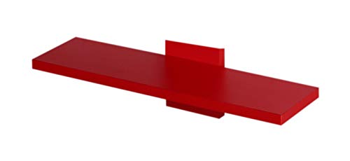 Image of Captiver Engineered Wood Wall Mounted Decorative Shelf Racks Tier 3 (Matte, Red) II Home Decor Living Room Bedroom Kitchen Hall Office Tv Side Organiser