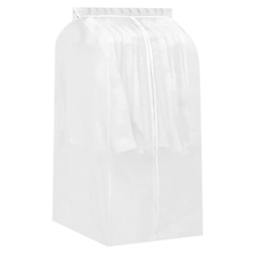 Housses de Vêtements Anti Poussière, Housse Vetements à Suspendre Grande, Semi Transparentes Housse Manteau avec Zip, Lavable Réutilisables - pour le Stockage de Costume Chemise Jupe, 60 * 50 * 90cm Cover