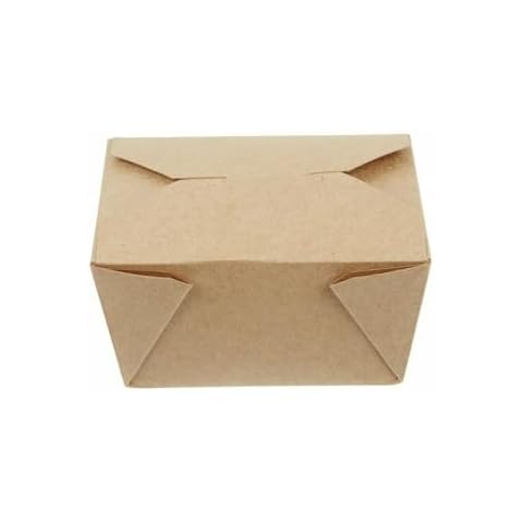 To Go Food Containers 25 Pack - Kraft Microwavable Folded Paper 30 oz Take-Out Container - Meal Prep, and Catering with Lids - Disposable, Freezer Safe - Restaurant, Home Pastry and Packaging Supplies Cover