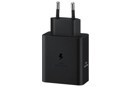 Samsung Schnellladeadapter Duo inklusive Datenkabel EP-T5020X, original USB Type-C Ladegerät mit Zwei Anschlüssen, 1x 50 Watt, 1x 25 Watt – Ansicht 2