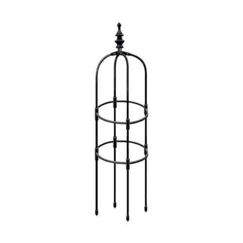 Rankobelisk Beschichtetes Metall | Pflanzen Rankgitter Aus Edelstahlrohr 8mm Ø Schwarz Verstellbare Für Kletterpflanzen Tomaten Efeu Auf Balkon Terrasse Garten Einfach Montierbar