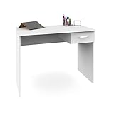 briebe Mesa Escritorio Ordenador Pequeña 75x90x50cm (Alto x Ancho x Profundo),Prakt Blanco