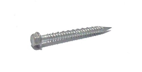 1/4" x 2-3/4" Wej-It Hex Washer Head (Tapcon) Concrete Screw w/Bit - 410 Stainless Steel - 100/BX