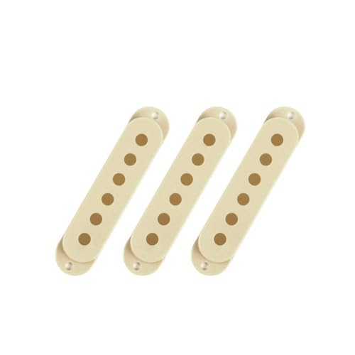 20 個プラスチックギターシングルコイルピックアップカバーエレキギター用、複数のカラーオプション(Beige 50mm)