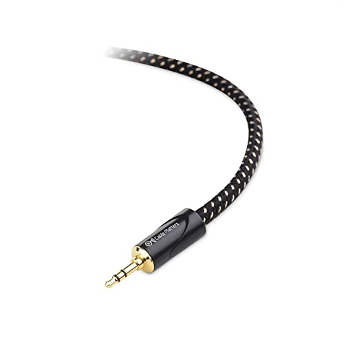 Cable Matters Pacote com 2 cabos adaptadores curtos de 3,5 mm a 6,35 mm (adaptador de 6,35 mm a 3,5