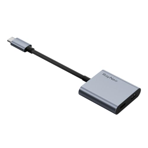 Image of RayNeo USB-C to Glasses Charging Adapter - Charge & Play, for Switch (Not Switch 2) /PS5 /Xbox /Mac /Laptops & DP Alt Mode Devices, 100W PD Charging & 4K@60Hz Output - for Air 4 /Air 3 Series AR Glasses