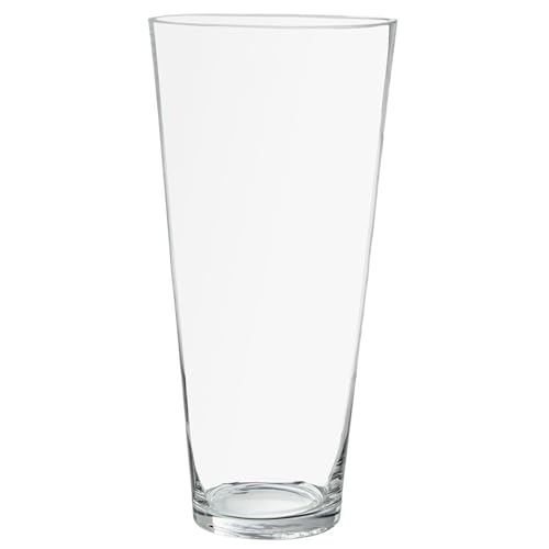 Vase de table en verre transparent au design minimaliste chic