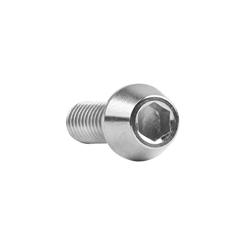 Image of Titanium Ti DIN912 M4 8 10 12 15 20mm Tapered Head Hex Bolts Bicycle Screws Pack of 6 (Silver, M4x12mm)