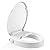 Bogural Raised Toilet Seat with Bidet, Fit Elongated Bidet Toilet Seat, Non-Electric Elevated Toilet Seat (Ambient Water), Adjustable Water Pressure Raised Toilet Seat for Seniors, White