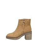 ONLY Zipper Heeled Boot, Onlbabette Botines de tacón con Cremallera Mujer, Beige, 39 EU