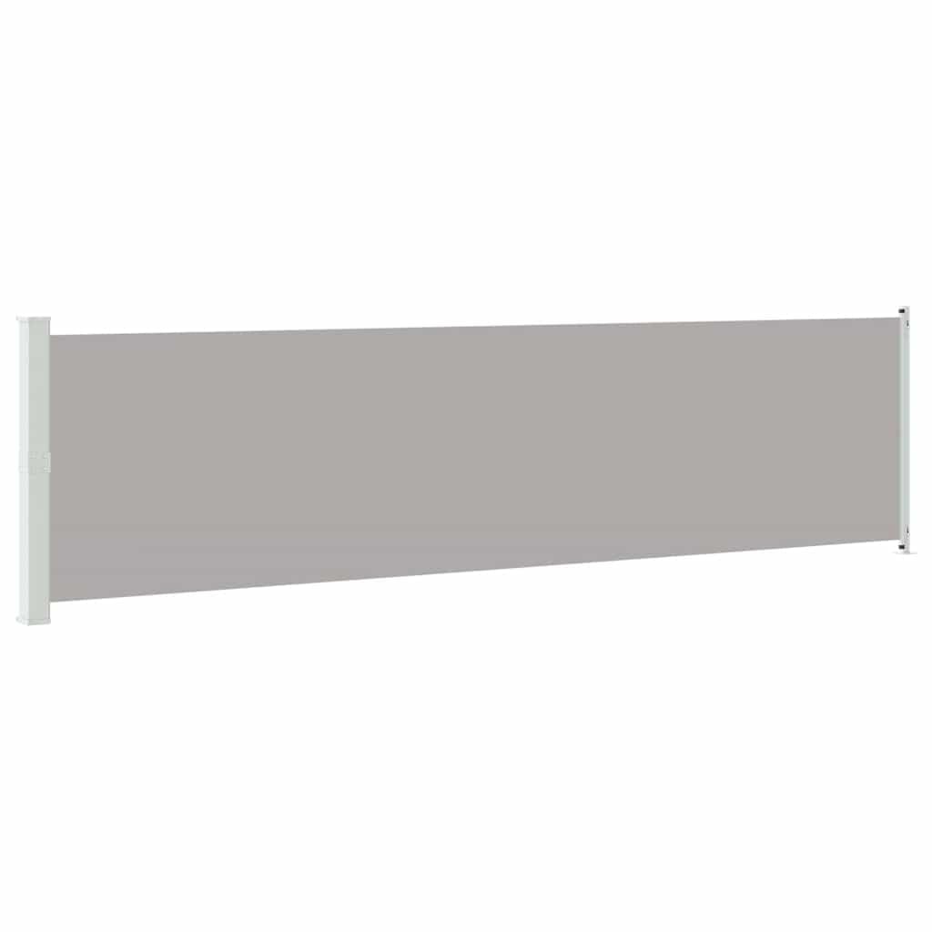 Store latéral contre le vis-à-vis et le soleil extensible noir 140 x 600 cm - 8