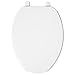 BEMIS 175 Commercial Open Front Plastic Toilet Seat, Heavy Duty Industrial Seat with Lid, Elongated, White