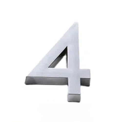 3D Mailbox Numbers 0-9 Self-Adhesive 3 Inch Address Number Stickers Door House Numbers Street Mailbox Sign for Apartment Home Office,Bronze Color (silver 4)