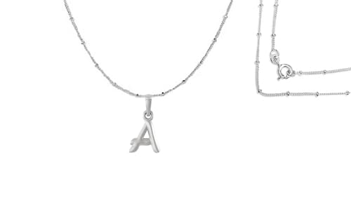 Pendentif en argent sterling avec chaîne alphabet en argent pur petit format Small - 2
