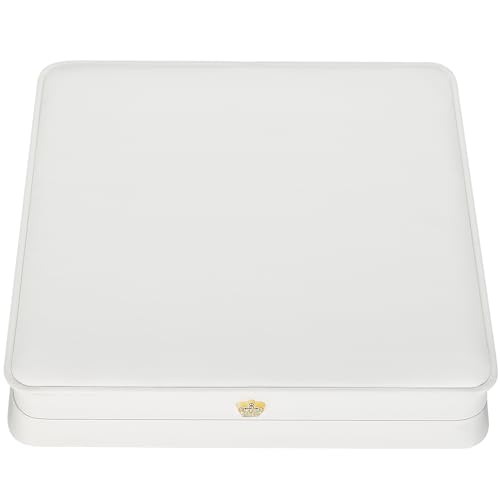 LETURE Juego de joyas grande, caja de regalo, caja de almacenamiento de collar grande, elegante caja de regalo para pulsera, collar, cadena, aretes, anillo (blanco)