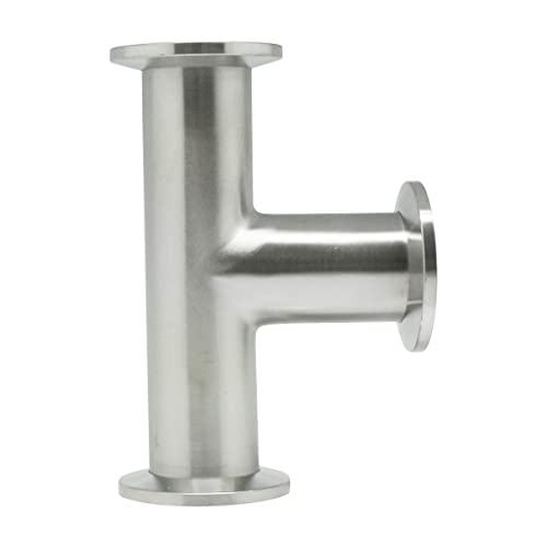 Image of QiiMii Vacuum Fittings - KF-25 Tri Clamp Tee 3 Way Stainless Steel SS304