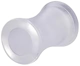 [From da Phactory] アクリル 透明 ダブルフレア トンネル 樹脂 ボディピアス 1個(クリア 4G)