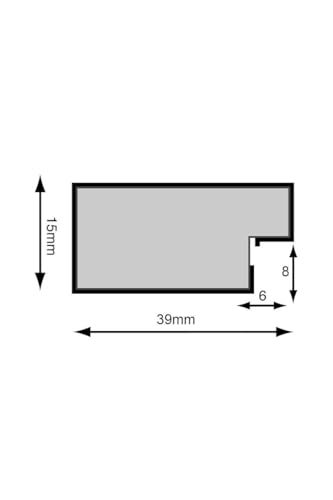 FRAMES BY POST Metro Bilderrahmen mit dunkelgrauem Passepartout, 17,8 x 12,7 cm, für Bildgröße 12,7 x 8,9 cm, Weiß – Ansicht 5
