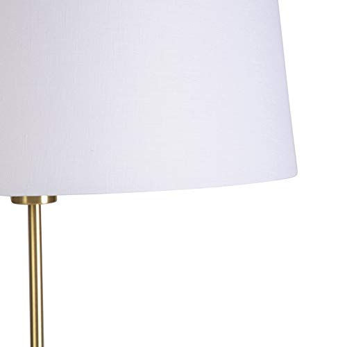 Qazqa parte fl - Lampada da terra Moderno - 1 luce - Ø 450 mm - Oro/Ottone - Design - Soggiorno I Camera da letto I Sala da Pranzo I Cucina