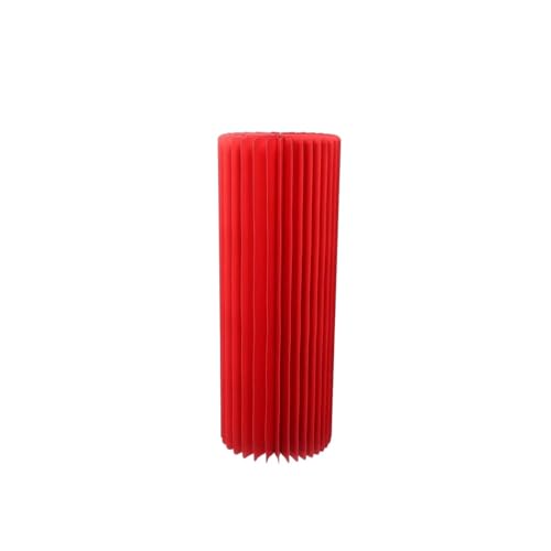 Cylindre de Pliage de Papier Rouge H80 Pilier Romain de Table Mariage