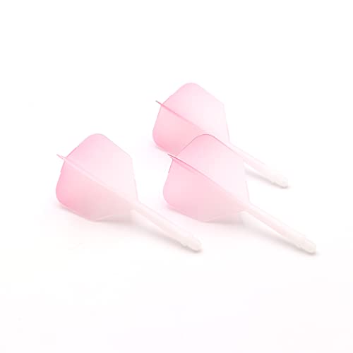 Cuesoul Integrated Dart Shaft And Flights Pink-Big Wing Shape Graduated Color,Size L #TOP4