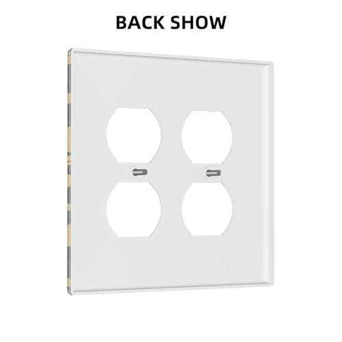 Decorative Outlet Covers Black Background with Golden Spiderweb Spider 2 Gang Outlet Cover Wall Plate Double Duplex Light Switch Cover Plate Switch Plate Covers