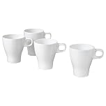 I-K-E-A FÄRGRIK Mug, Stoneware white25cl Pack of 4+ Free FINCHLEY Refill Pen