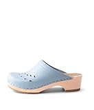Women's Wooden Clogs from Sweden, US 5-5.5 - BLOMMA [EU 36 True Blue]
