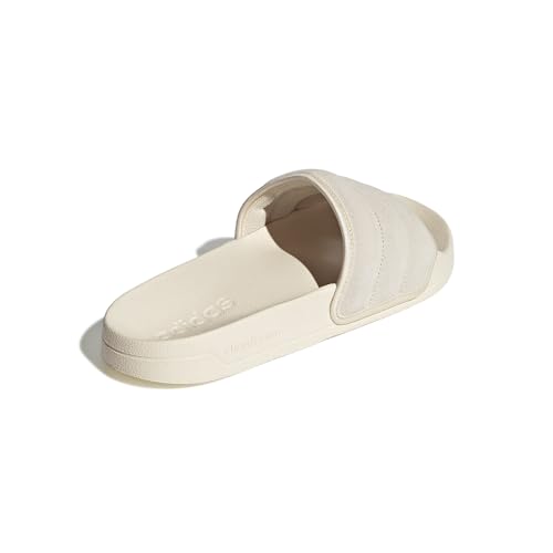adidas adidas Unisex-Adult Adilette Suede, Wonder White/Wonder White/Wonder White, 10