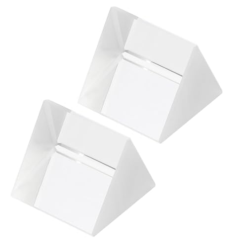 Image of PATIKIL 30mm /1.2 Inch Triangular Prism, 2 Pack Glass Optical Crystal Rainbow Prism for Photography Physics Teaching Lights Photo, Clear