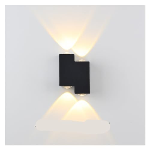Applique murale en aluminium noir avec éclairage LED blanc froid haute intensité