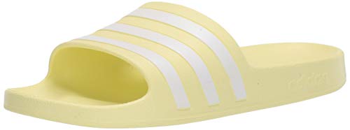 adidas レディース アディレット アクア スライドサンダル US サイズ: 10 カラー: イエロー