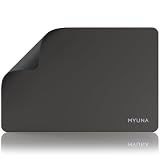 MYUNA バスマット 珪藻土 ソフト 40x60cm 洗濯不要 珪藻土マット 速乾 収納簡単 滑り止め 脱衣所 洗面所 お風呂マット 硅藻土マット (グレー)