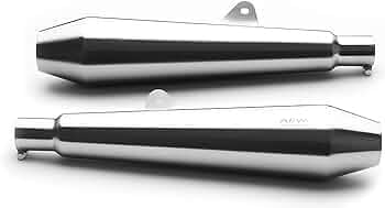 Exhaust Silencer Pair Fits Royal Enfield Standard Compatible with Interceptor 650cc High-Quality Stainless Steel Durable, Easy Installation Enhanced Performance & Sound