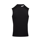 Battle Sports PRO Compression Sleeveless Mock Neck, 4 Way Stretch, Moisture Wicking for Kids (US, Alpha, X-Large, Regular, Black)