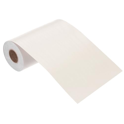 Image of MECCANIXITY Wood Grain Repair Tape, 5 Inch x 33 Feet Self Adhesive Wood Grain Tape Multi-Purpose Wallpaper Border Trim for Furniture Floors Windows Doors Tables Home, White