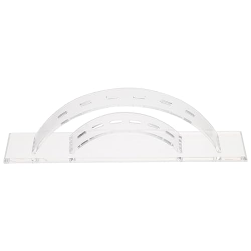 WEKADRIN Support de Rangement pour Pinces à Épiler à Cils en Acrylique Transparent Porte-Pinces Courbé pour 6 Pinces Étagère Légère et Stable pour Extensions de Cils