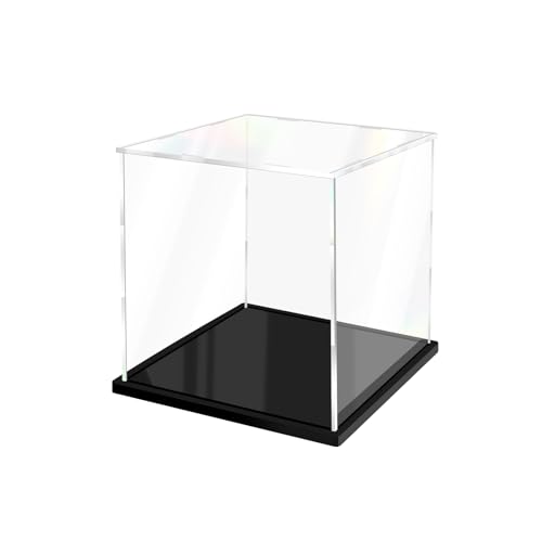 Image of Acrylic Display Case for Collectibles Assemble Clear Acrylic Boxes for Display Thickened Glass Case for Lego Figures Doll Hobby (9x9x9 inch; 23x23x23 cm)