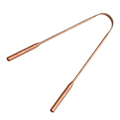 Raspador Limpador De Língua 100% Cobre Puro Lavável Higienizador Bucal Elimina Mau Hálito Limpeza Di