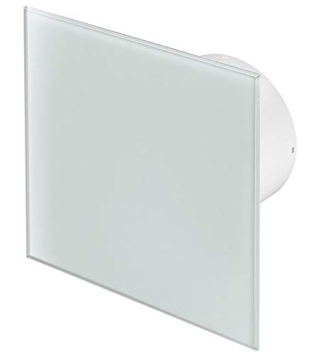 Awenta White 125Mm Humidity Sensor Extractor Fan Glass Front Panel Trax Wall Ceiling Ventilation