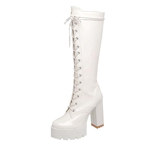 Bottes de genou à lacets pour sublimer vos tenues urbaines et soirées d'hiver