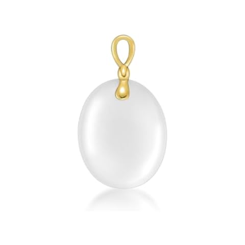 CHOW TAI FOOK Oval Shape Heitian Jade Pendant with 18K Yellow Gold Claws Prong Cover