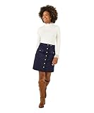 Joe Browns Women's Patch Pocket Cord Mini Skirt, Regular, Blue, UK 8