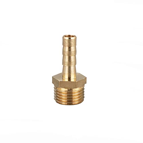 TopHomer BSP Hose Connector Brass Pipe Fitting 6mm Barb x G1/4 Male
