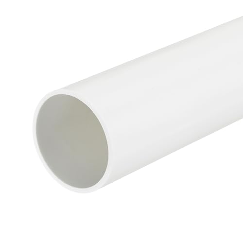 MECCANIXITY 2 Inch PVC Rigid Tube Round Pipe Tubing Hardware Tubing 45.2mm ID 50mm OD 330mm/13 White for Drainage Water Pipe by MECCANIXITY - Used condition - CA$16.20