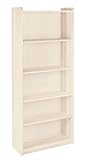 BioKinder Regal Bücherregal Standregal Kinderregal Lara mit 4 Regalböden aus zertifiziertem Massivholz Kiefer Weiß 200 x 84 x 35 cm